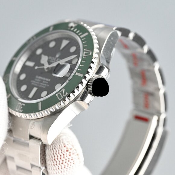 Men's Submariner Date Diver Watch | Green Ceramic Bezel & Black Dial - Picture 6 of 9